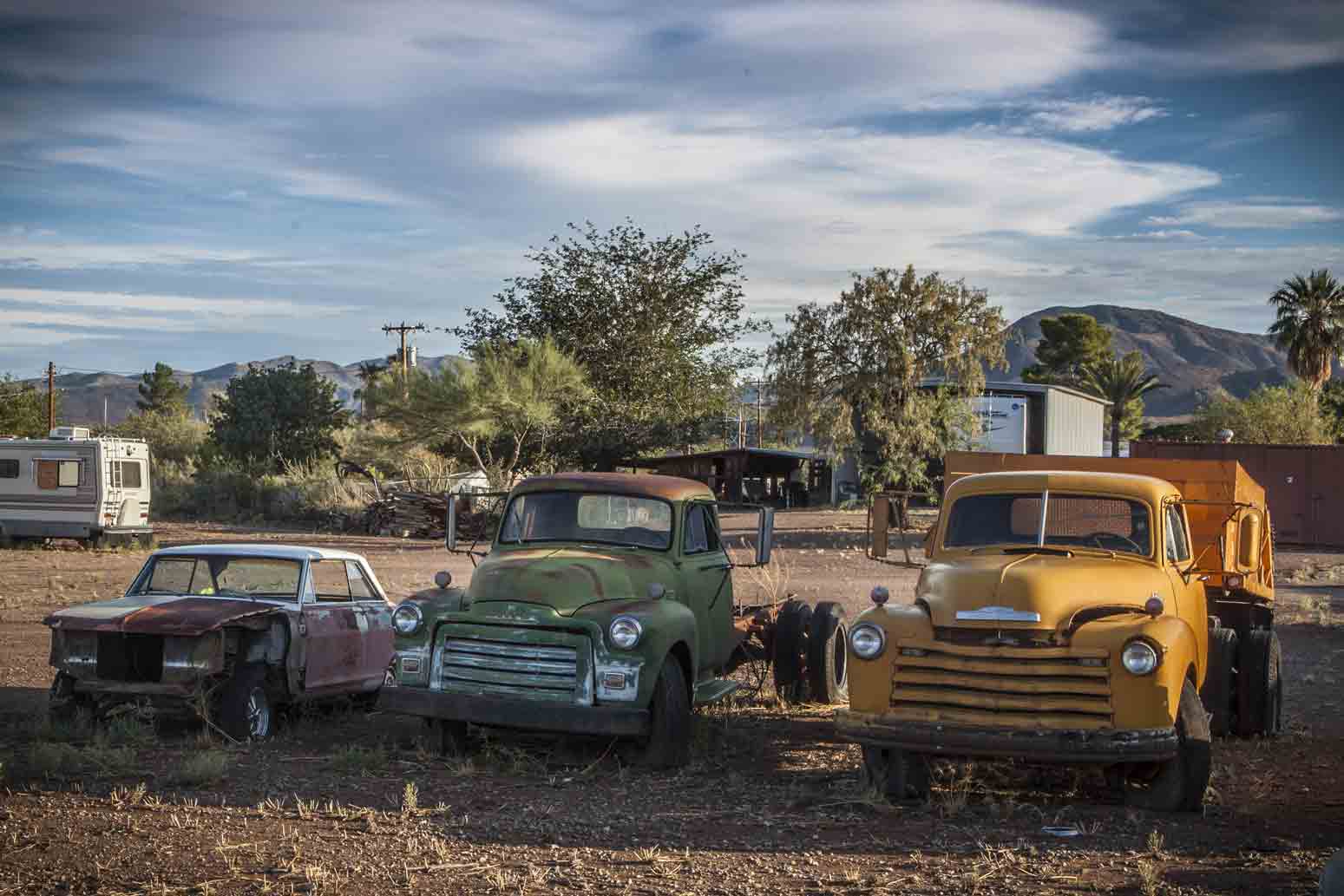 old cars in desert